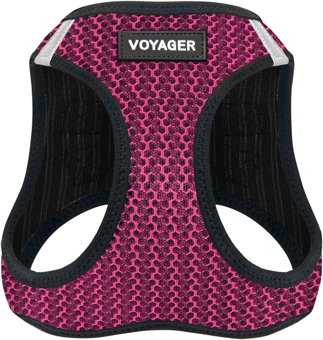 image:imageBest Pet Supplies Voyager Stepin Air Harness All Weather Mesh Reflective No Pull Harness for Dogs Cats Secure with Hook amp Loop Fastener Buckle Double DRings Fuchsia SHarness Fuchsia 2Tone