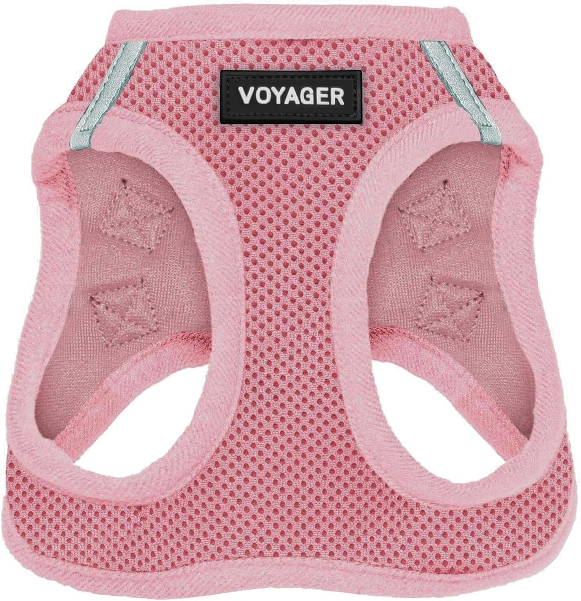 image:imageBest Pet Supplies Voyager Stepin Air Harness All Weather Mesh Reflective No Pull Harness for Dogs Cats Secure with Hook amp Loop Fastener Buckle Double DRings Fuchsia SHarness Pink