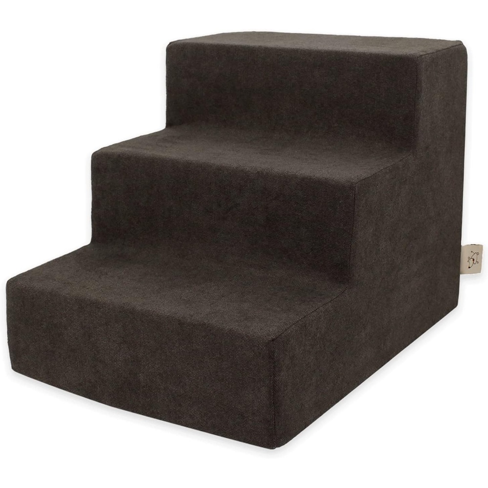 image:imageBest Pet Supplies Dog Stairs amp Steps Foam Steps for Small Dogs amp Cats NonSlip Indoor Balanced Pet Step Support Dog Ramp No Assembly Gray 5Step 225inch HeightDark Brown