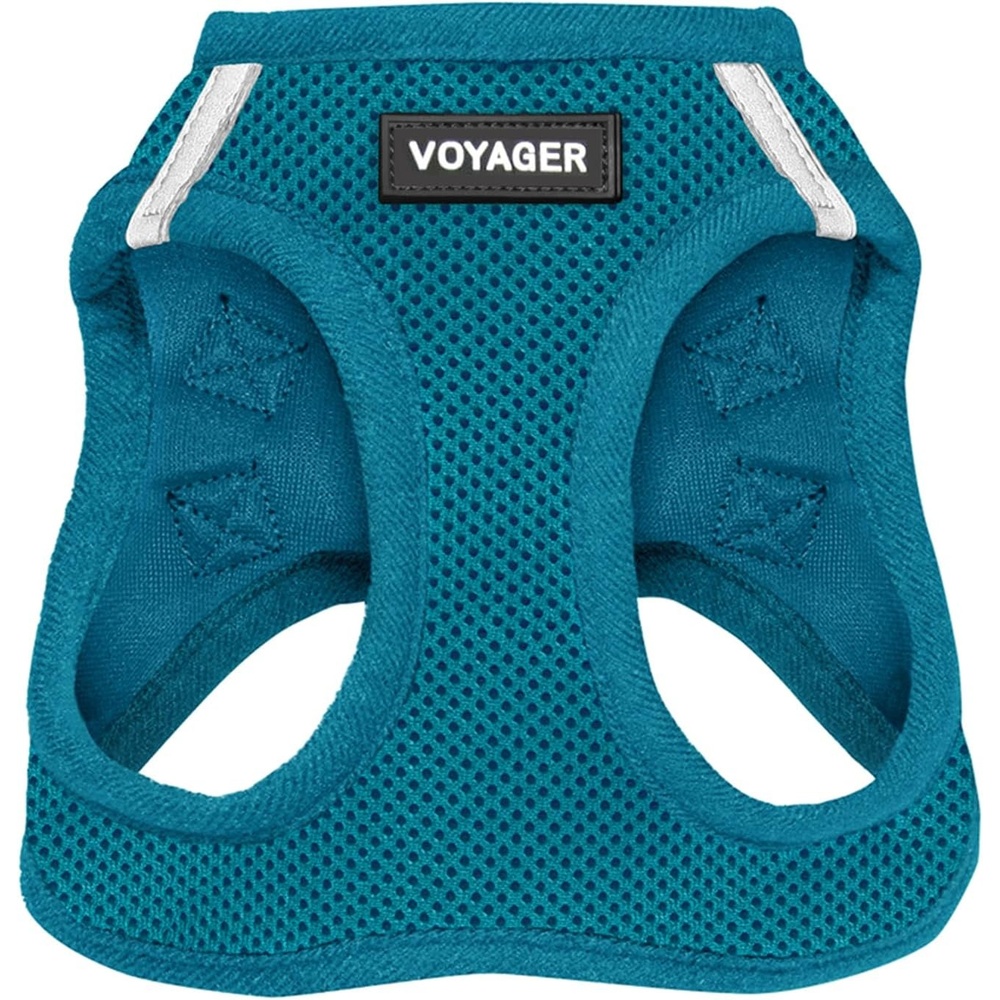 image:imageBest Pet Supplies Voyager Stepin Air Harness All Weather Mesh Reflective No Pull Harness for Dogs Cats Secure with Hook amp Loop Fastener Buckle Double DRings Fuchsia SHarness Turquoise
