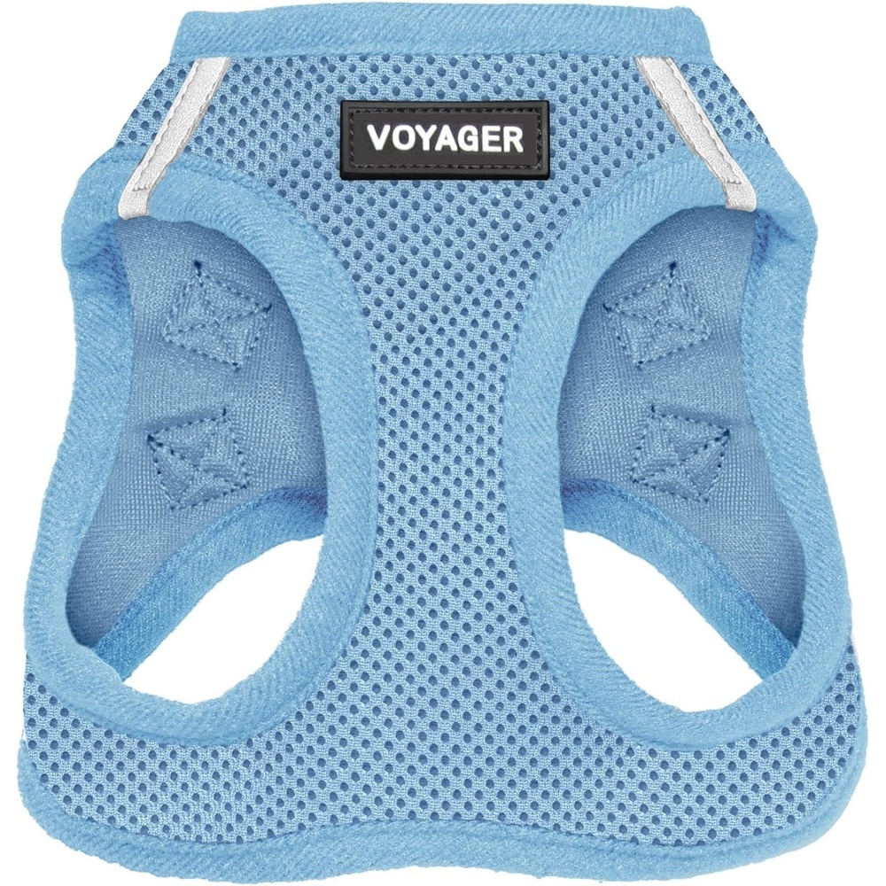 image:imageBest Pet Supplies Voyager Stepin Air Harness All Weather Mesh Reflective No Pull Harness for Dogs Cats Secure with Hook amp Loop Fastener Buckle Double DRings Fuchsia SHarness Baby Blue
