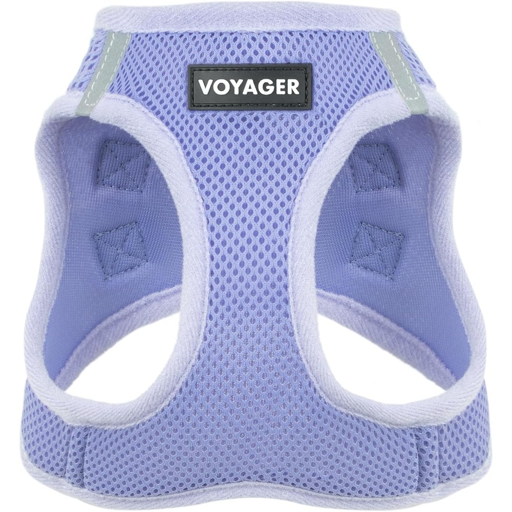 image:imageBest Pet Supplies Voyager Stepin Air Harness All Weather Mesh Reflective No Pull Harness for Dogs Cats Secure with Hook amp Loop Fastener Buckle Double DRings Fuchsia SHarness Lavender