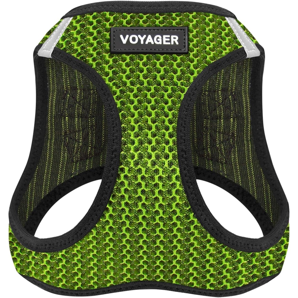 image:imageBest Pet Supplies Voyager Stepin Air Harness All Weather Mesh Reflective No Pull Harness for Dogs Cats Secure with Hook amp Loop Fastener Buckle Double DRings Fuchsia SHarness Lime Green 2Tone