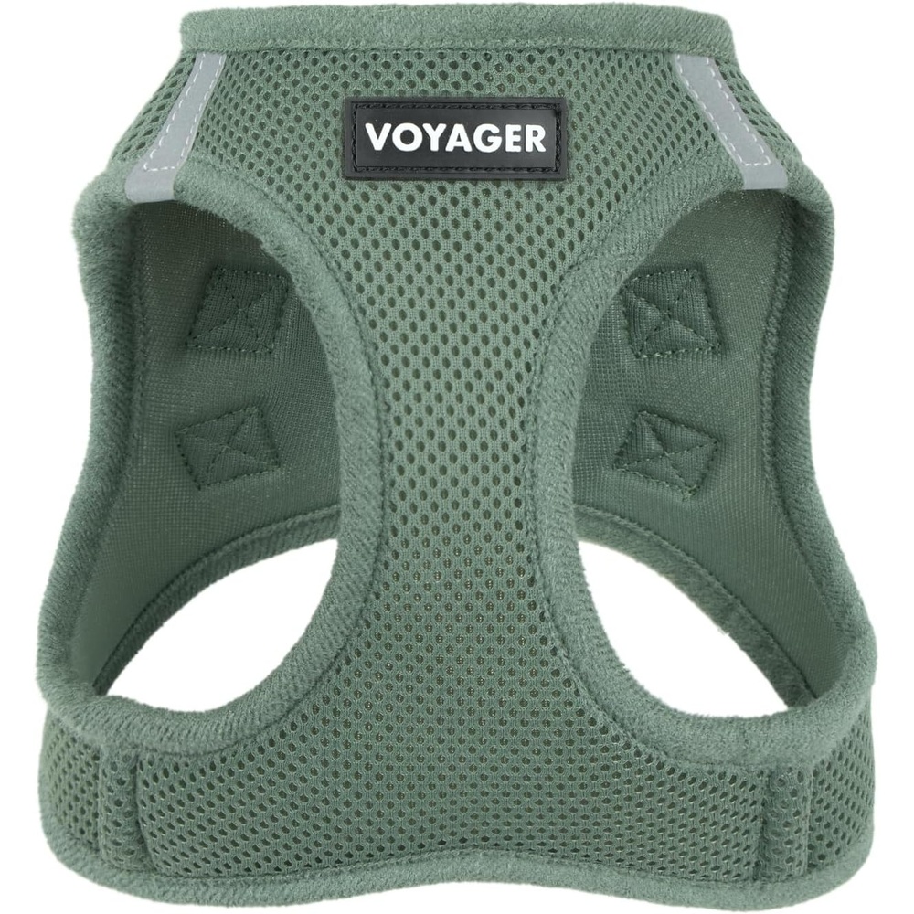 image:imageBest Pet Supplies Voyager Stepin Air Harness All Weather Mesh Reflective No Pull Harness for Dogs Cats Secure with Hook amp Loop Fastener Buckle Double DRings Fuchsia SHarness Moss Green