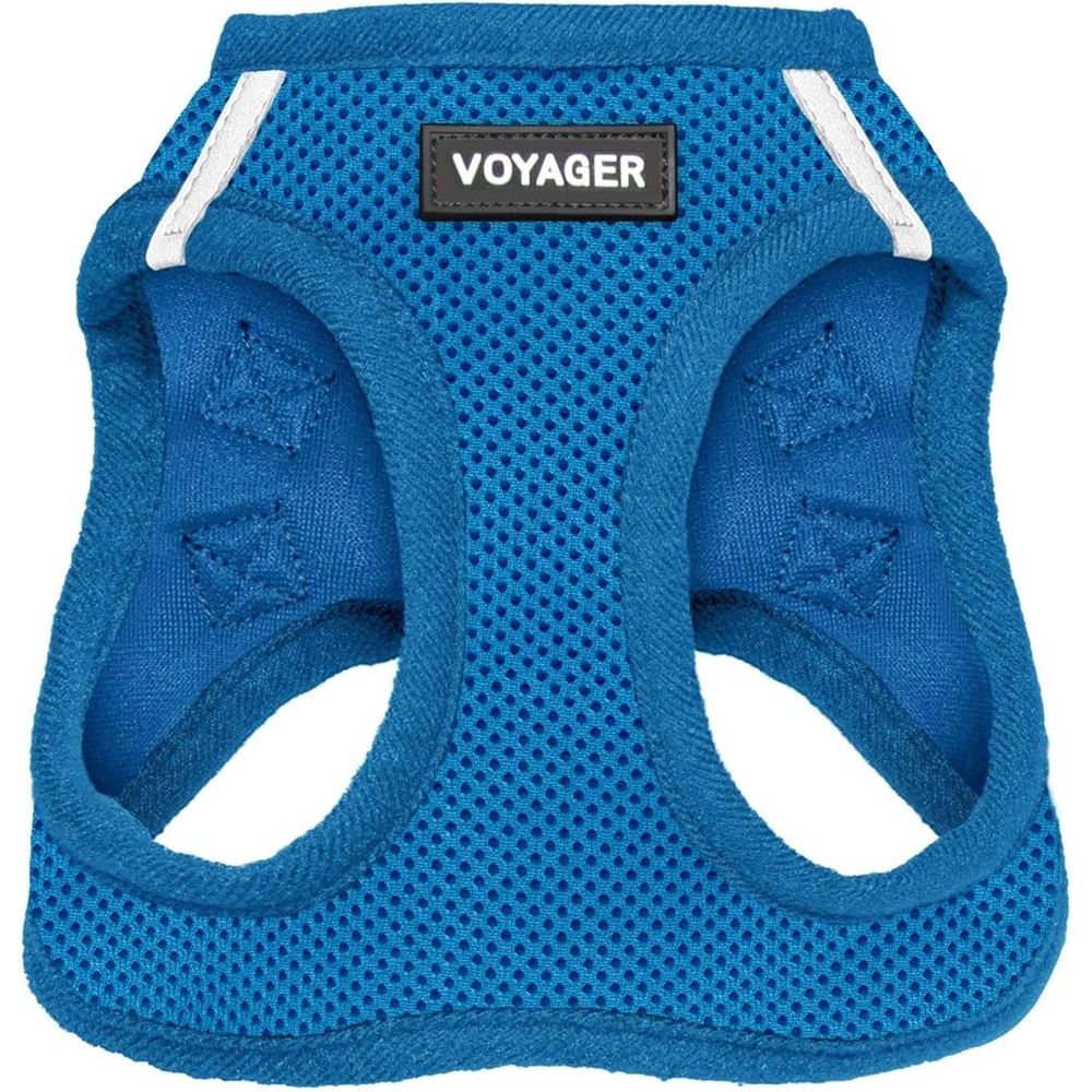 image:imageBest Pet Supplies Voyager Stepin Air Harness All Weather Mesh Reflective No Pull Harness for Dogs Cats Secure with Hook amp Loop Fastener Buckle Double DRings Fuchsia SHarness Royal Blue