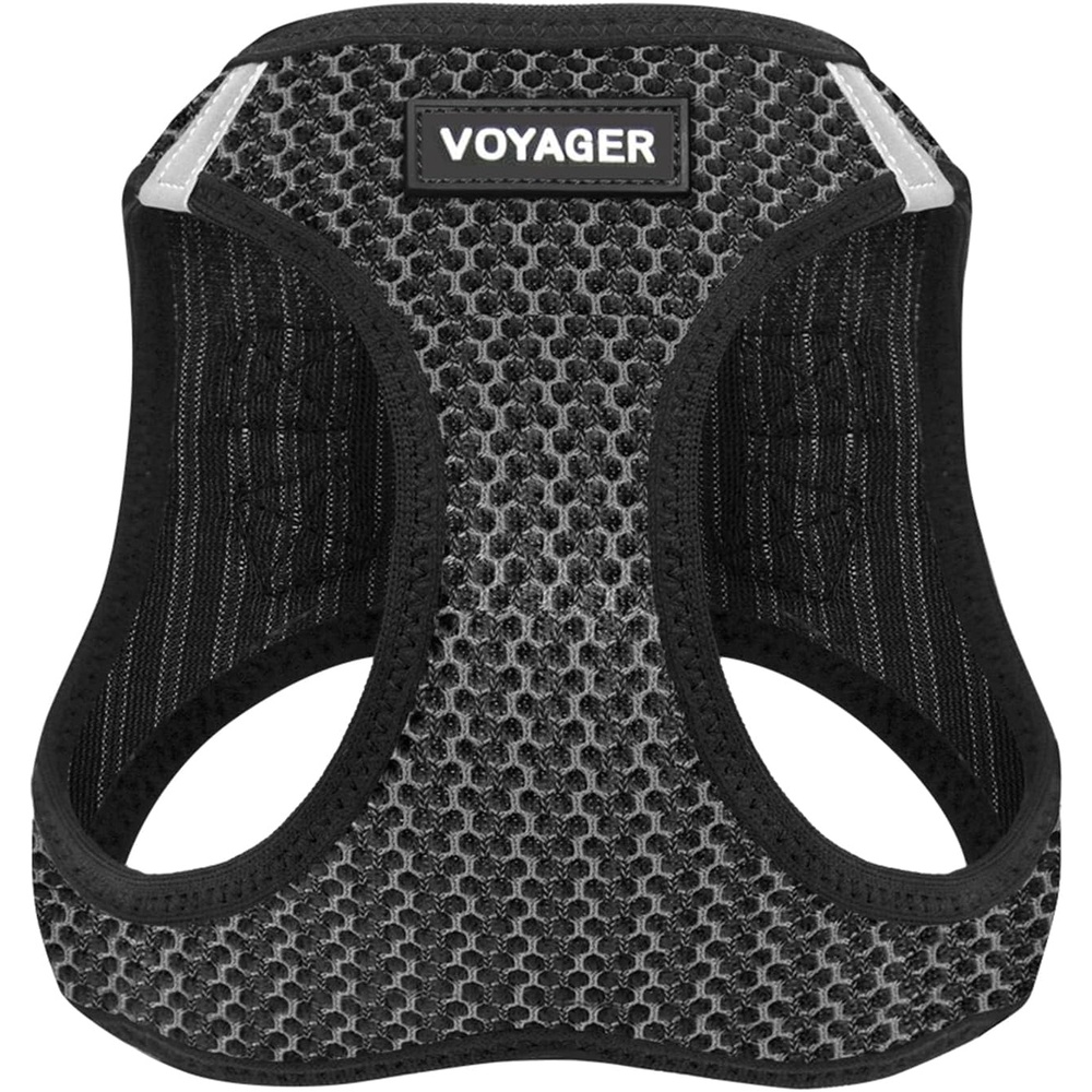 image:imageBest Pet Supplies Voyager Stepin Air Harness All Weather Mesh Reflective No Pull Harness for Dogs Cats Secure with Hook amp Loop Fastener Buckle Double DRings Fuchsia SHarness Gray 2Tone