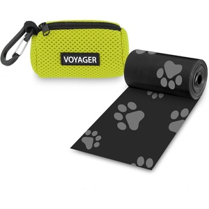 image:imageBest Pet Supplies 2Pack Dog Poop Bag Holder Leash Attachment Color Reusable Mesh Dispenser Pouch for Travel Walking Park and Outdoor Use Soft and Durable with ClipOn  Mesh Baby BlueMesh Lime Green