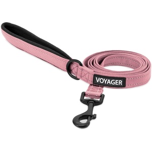 image:imageBest Pet Supplies Voyager Reflective Dog Leash or Collar with Neoprene Handle for Small Medium and Large Breed Puppies Cute and Heavy Duty for Walking Running and Training  Blue Leash SLeash Soft Pink