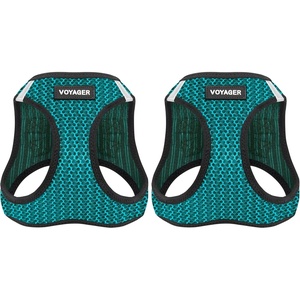 image:imageBest Pet Supplies Voyager Stepin Air Harness  All Weather Mesh Reflective No Pull Harness for Dogs Cats  Secure with Hook amp Loop Fastener Buckle Double DRings  Fuchsia SHarness Turquoise 2Tone