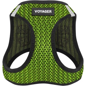 image:imageBest Pet Supplies Voyager Stepin Air Harness  All Weather Mesh Reflective No Pull Harness for Dogs Cats  Secure with Hook amp Loop Fastener Buckle Double DRings  Fuchsia SHarness Lime Green 2Tone
