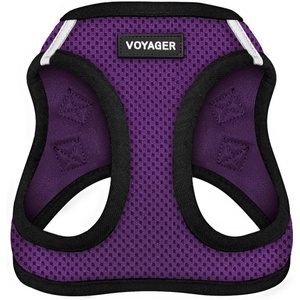 image:imageBest Pet Supplies Voyager Stepin Air Harness  All Weather Mesh Reflective No Pull Harness for Dogs Cats  Secure with Hook amp Loop Fastener Buckle Double DRings  Fuchsia SHarness PurpleBlack Trim