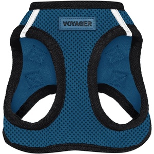 image:imageBest Pet Supplies Voyager Stepin Air Harness  All Weather Mesh Reflective No Pull Harness for Dogs Cats  Secure with Hook amp Loop Fastener Buckle Double DRings  Fuchsia SHarness BlueBlack Trim