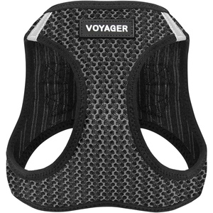 image:imageBest Pet Supplies Voyager Stepin Air Harness  All Weather Mesh Reflective No Pull Harness for Dogs Cats  Secure with Hook amp Loop Fastener Buckle Double DRings  Fuchsia SHarness Gray 2Tone