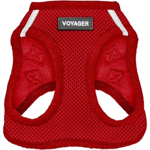image:imageBest Pet Supplies Voyager Stepin Air Harness  All Weather Mesh Reflective No Pull Harness for Dogs Cats  Secure with Hook amp Loop Fastener Buckle Double DRings  Fuchsia SHarness Red