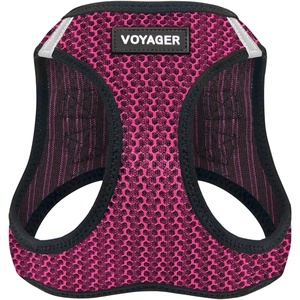 image:imageBest Pet Supplies Voyager Stepin Air Harness  All Weather Mesh Reflective No Pull Harness for Dogs Cats  Secure with Hook amp Loop Fastener Buckle Double DRings  Fuchsia SHarness Fuchsia 2Tone