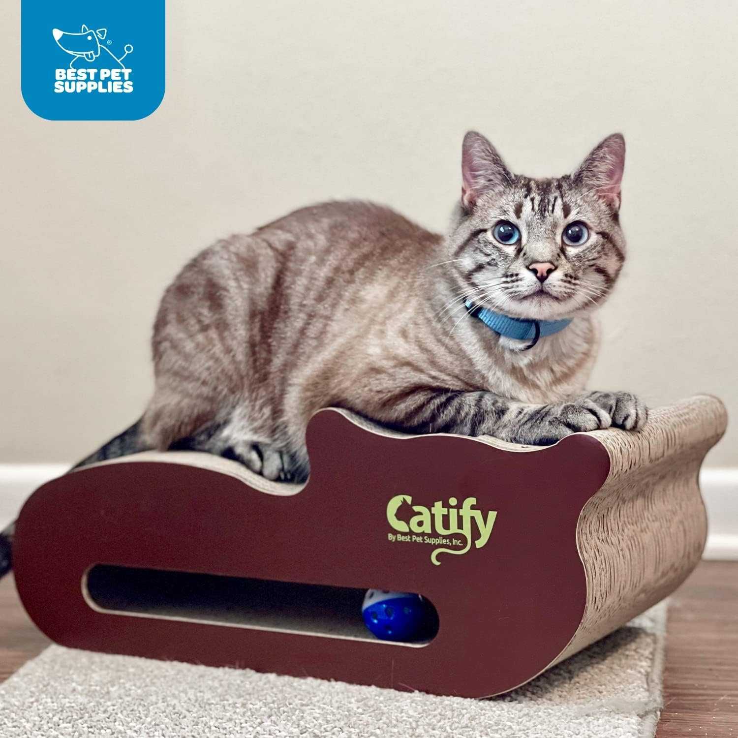 image:imageBest Pet Supplies Catify Cat Scratcher Fun Interactive Scratchers Posts Poles Claw Safe Furniture Saver Indoor Play Support Natural Cat Behaviors Heavy Duty LShape H 19CatShape