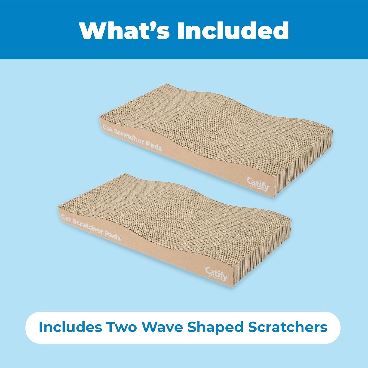 image:imageBest Pet Supplies Catify Cat Scratcher Fun Interactive Scratchers Posts Poles Claw Safe Furniture Saver Indoor Play Support Natural Cat Behaviors Heavy Duty LShape H 19Wave 2 Pack