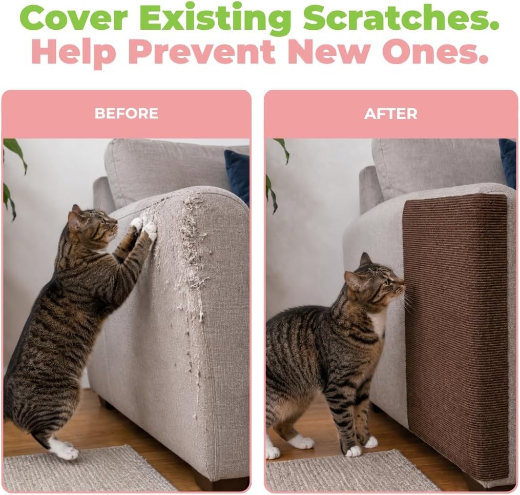 image:imageBest Pet Supplies Catify Cat Scratcher Fun Interactive Scratchers Posts Poles Claw Safe Furniture Saver Indoor Play Support Natural Cat Behaviors Heavy Duty LShape H 19Brown Mat L 78