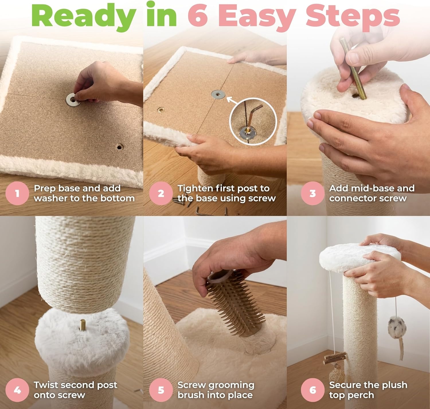 image:imageBest Pet Supplies Catify Cat Scratcher Fun Interactive Scratchers Posts Poles Claw Safe Furniture Saver Indoor Play Support Natural Cat Behaviors Heavy Duty LShape H 19Beige Scratching Post H 25