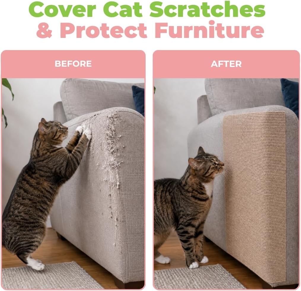 image:imageBest Pet Supplies Catify Cat Scratcher Fun Interactive Scratchers Posts Poles Claw Safe Furniture Saver Indoor Play Support Natural Cat Behaviors Heavy Duty LShape H 19Beige Mat L 78