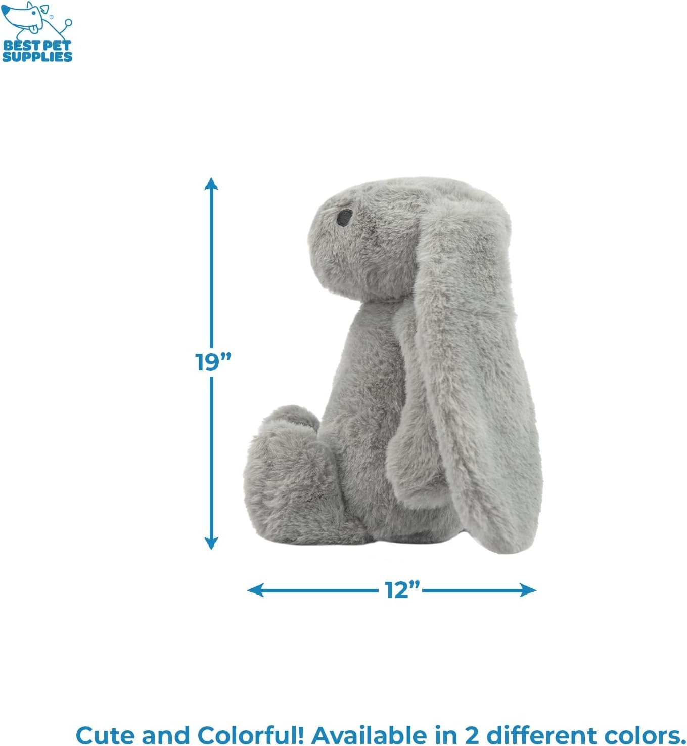 image:imageBest Pet Supplies Interactive Squeaky Dog Chew Toy Ideal Dog Toys for Chewers Small Medium amp Large Dogs and Fetch Lovers Crinkle Duck Blue LargeBunny Beige Gray
