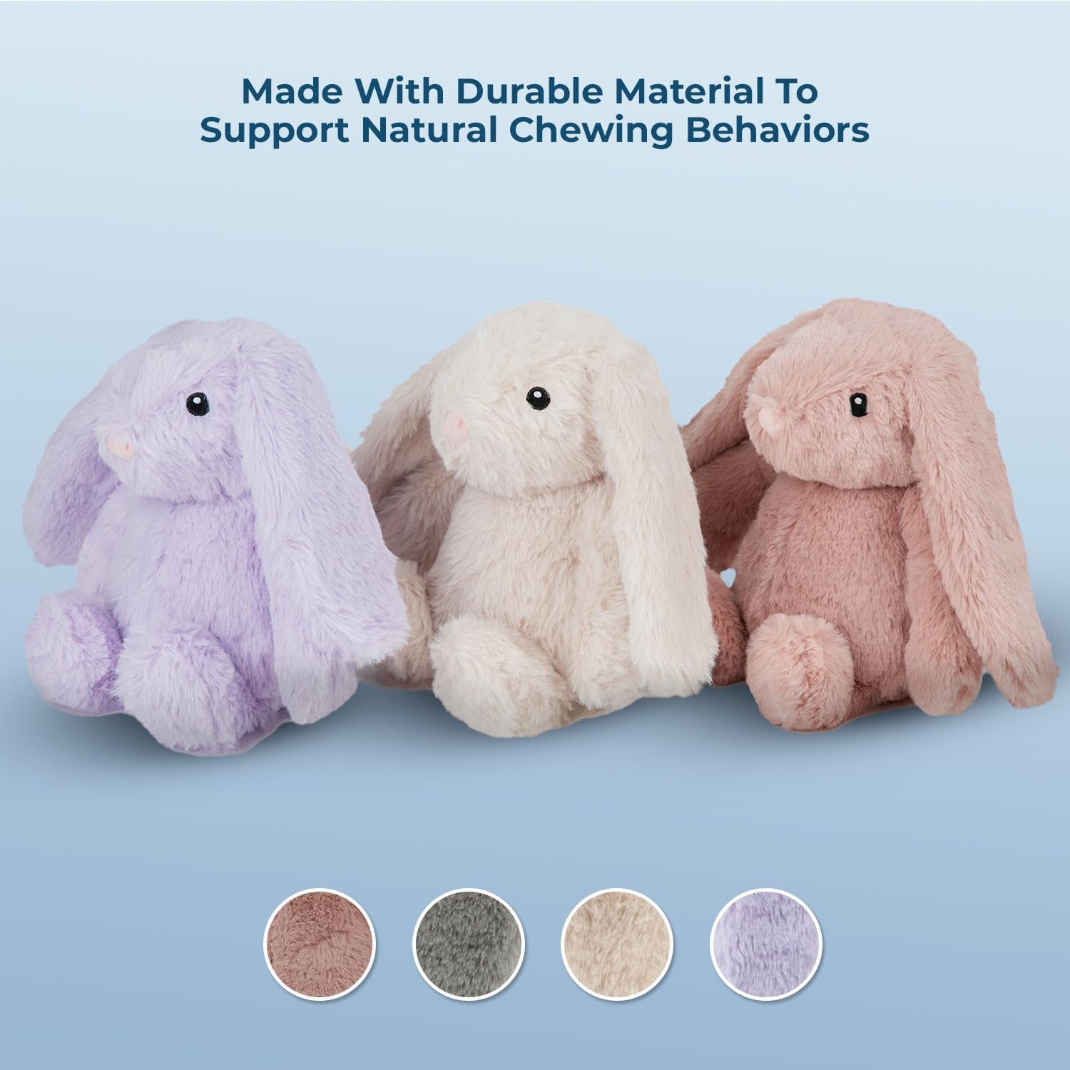 image:imageBest Pet Supplies Interactive Squeaky Dog Chew Toy Ideal Dog Toys for Chewers Small Medium amp Large Dogs and Fetch Lovers Crinkle Duck Blue LargeBunny Mauve