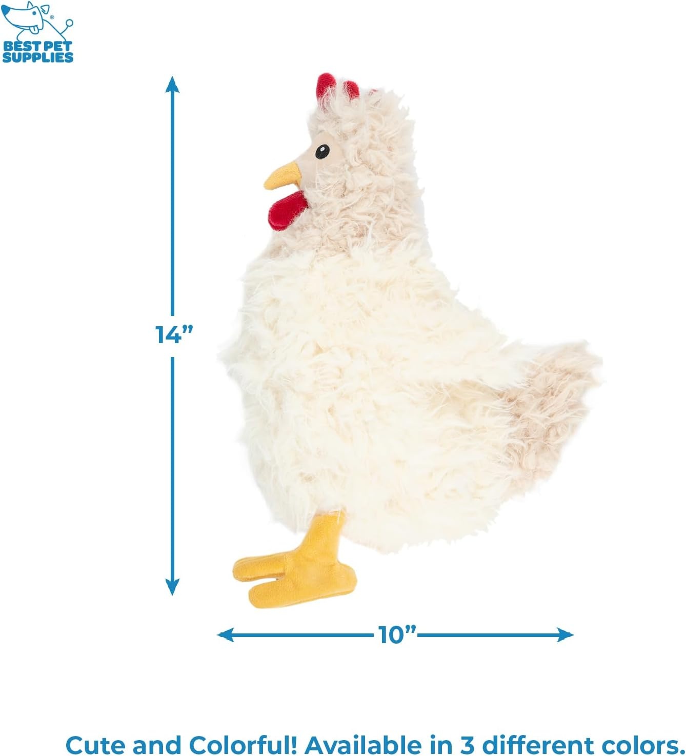 image:imageBest Pet Supplies Interactive Squeaky Dog Chew Toy Ideal Dog Toys for Chewers Small Medium amp Large Dogs and Fetch Lovers Crinkle Duck Blue LargeCrinkle Chicken Beige