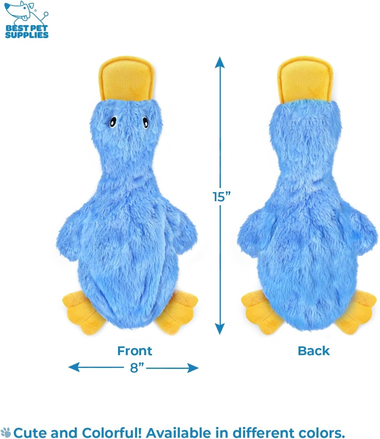 image:imageBest Pet Supplies Interactive Squeaky Dog Chew Toy Ideal Dog Toys for Chewers Small Medium amp Large Dogs and Fetch Lovers Crinkle Duck Blue LargeCrinkle Duck Blue