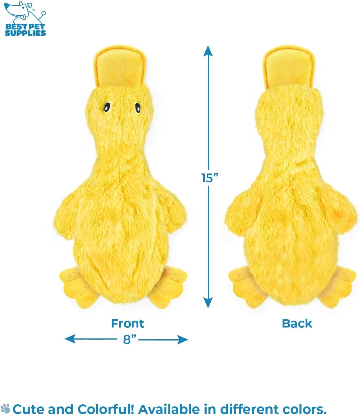 image:imageBest Pet Supplies Interactive Squeaky Dog Chew Toy Ideal Dog Toys for Chewers Small Medium amp Large Dogs and Fetch Lovers Crinkle Duck Blue LargeCrinkle Duck Yellow