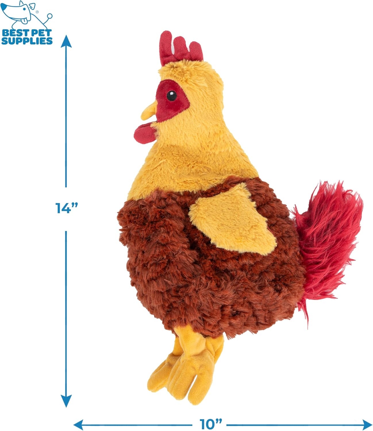image:imageBest Pet Supplies Interactive Squeaky Dog Chew Toy Ideal Dog Toys for Chewers Small Medium amp Large Dogs and Fetch Lovers Crinkle Duck Blue LargeCrinkle Chicken Wine Red