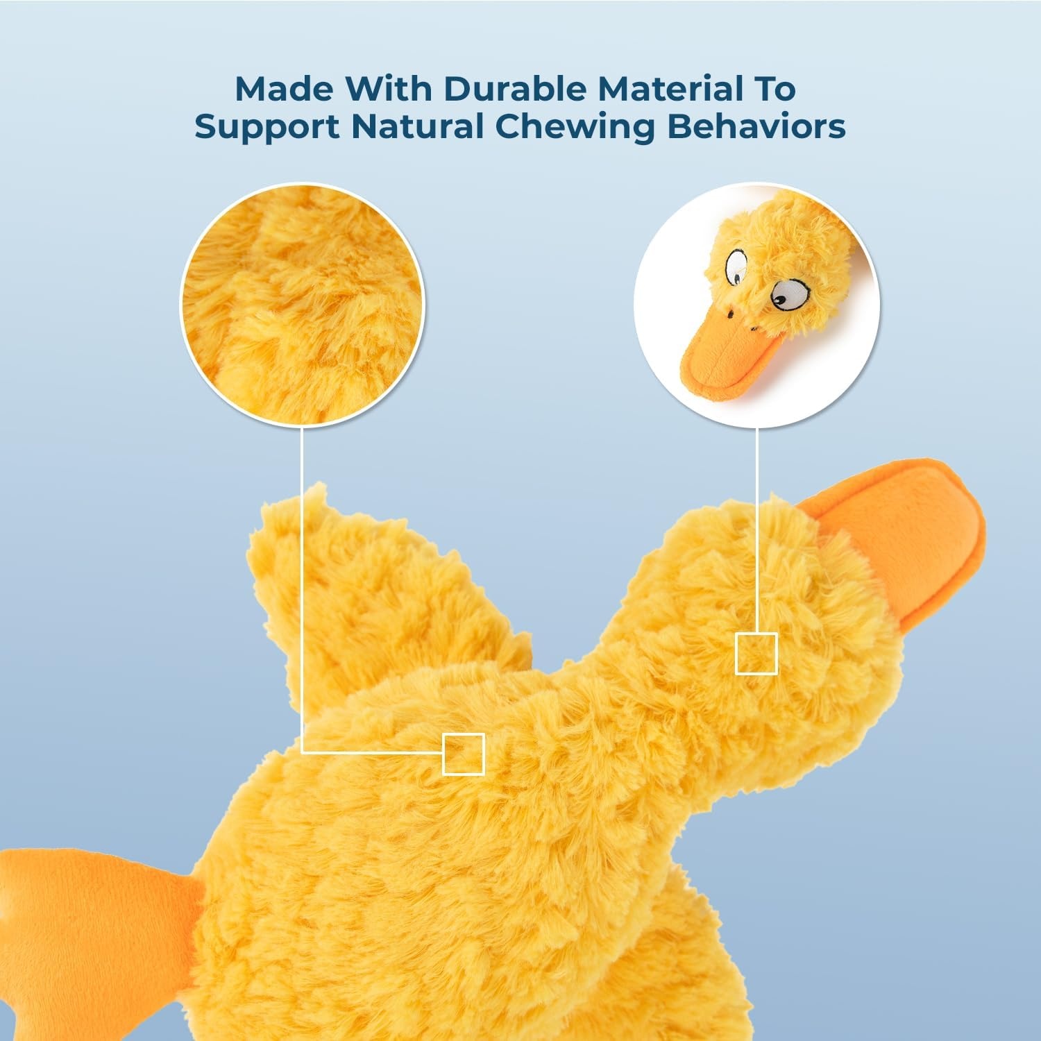image:imageBest Pet Supplies Interactive Squeaky Dog Chew Toy Ideal Dog Toys for Chewers Small Medium amp Large Dogs and Fetch Lovers Crinkle Duck Blue LargeDucky Doodle Yellow