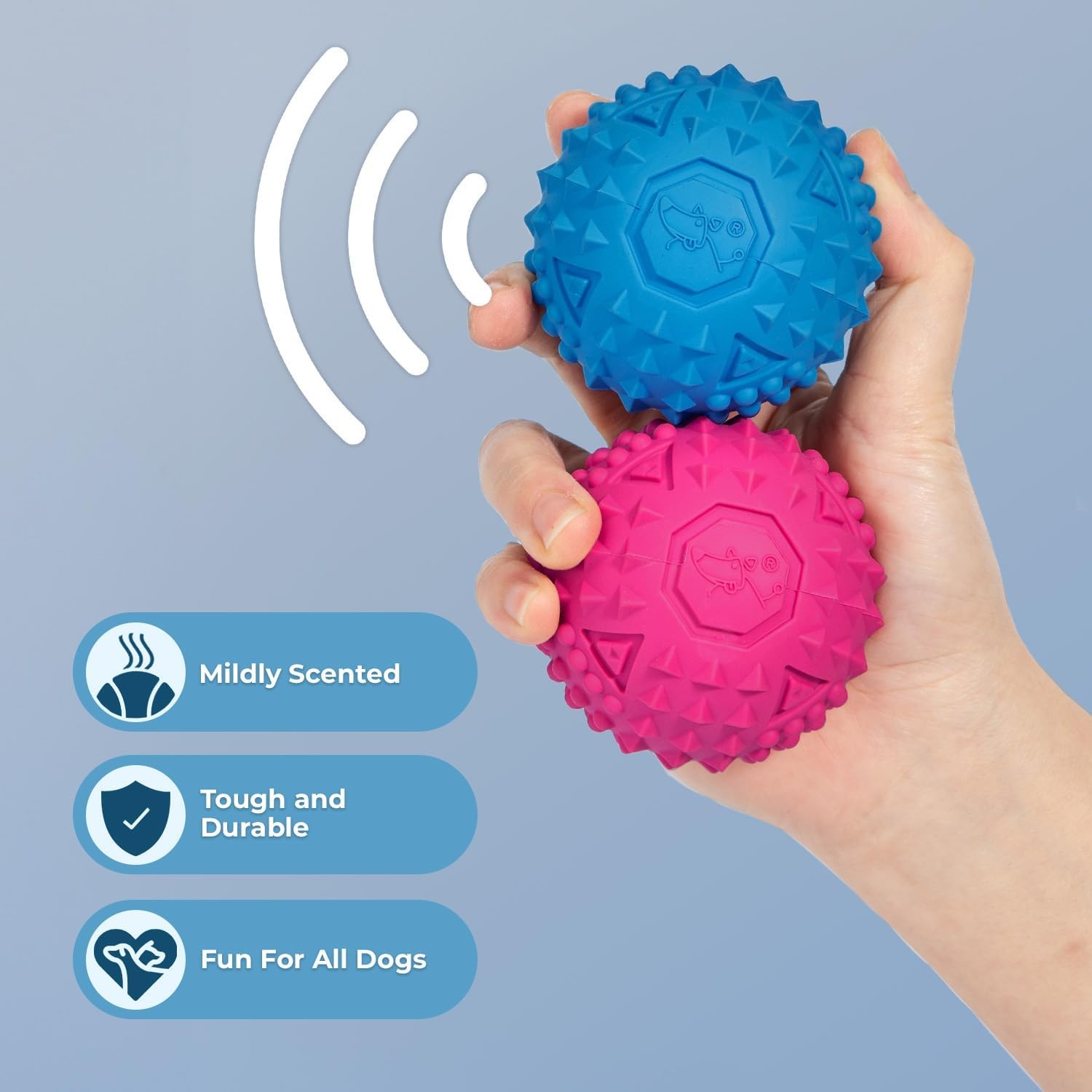 image:imageBest Pet Supplies Interactive Squeaky Dog Chew Toy Ideal Dog Toys for Chewers Small Medium amp Large Dogs and Fetch Lovers Crinkle Duck Blue LargeFuchsia Green Blue Orange