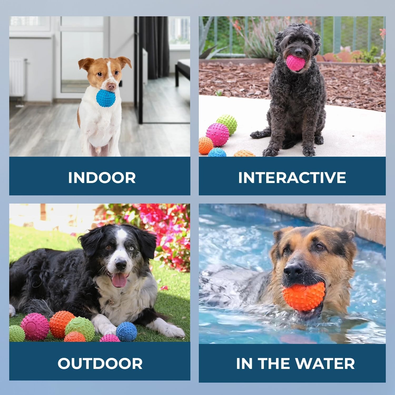 image:imageBest Pet Supplies Interactive Squeaky Dog Chew Toy Ideal Dog Toys for Chewers Small Medium amp Large Dogs and Fetch Lovers Crinkle Duck Blue LargeFuchsia Green Blue Orange