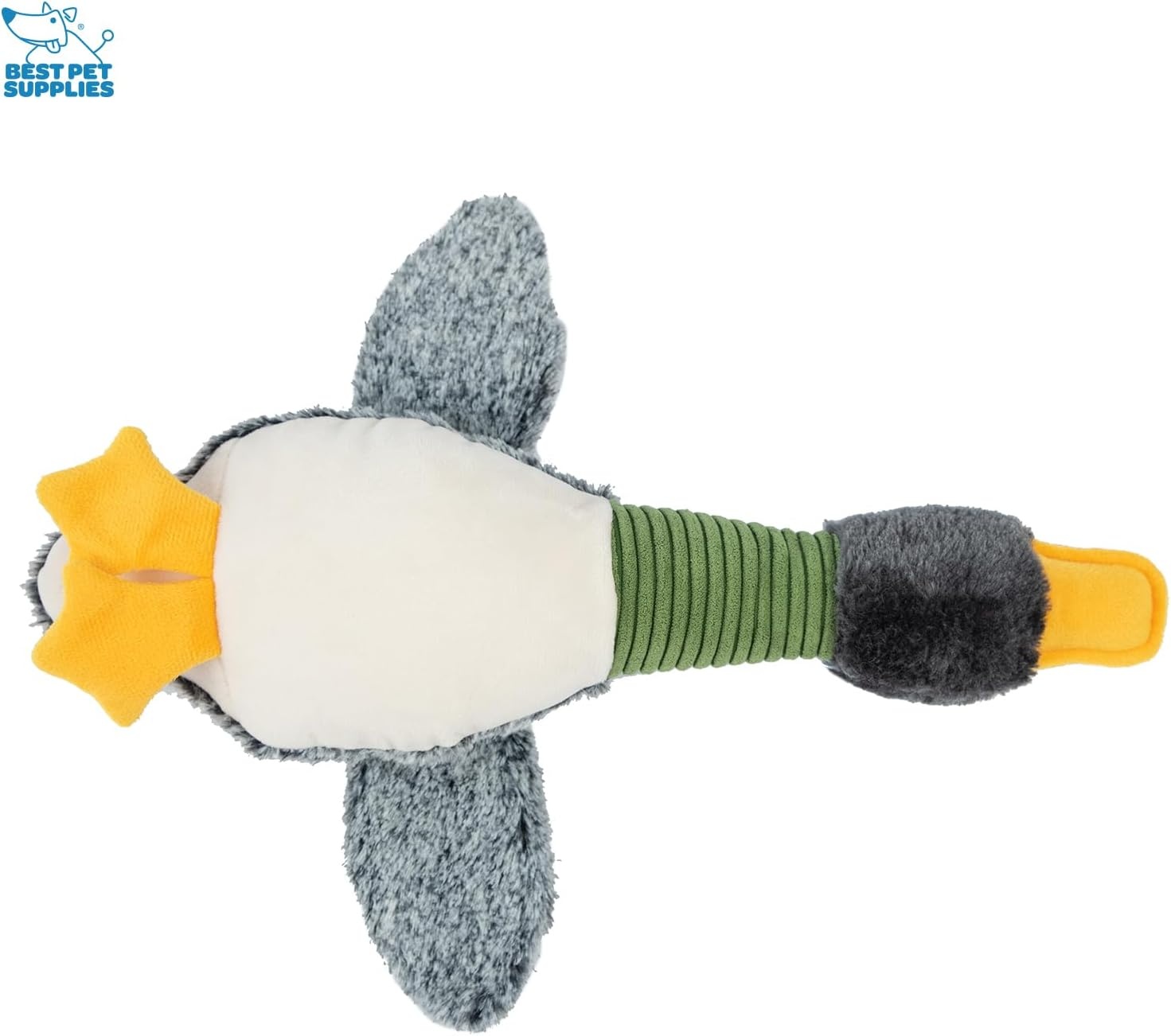 image:imageBest Pet Supplies Interactive Squeaky Dog Chew Toy Ideal Dog Toys for Chewers Small Medium amp Large Dogs and Fetch Lovers Crinkle Duck Blue LargeMallard Duck Wing Gray