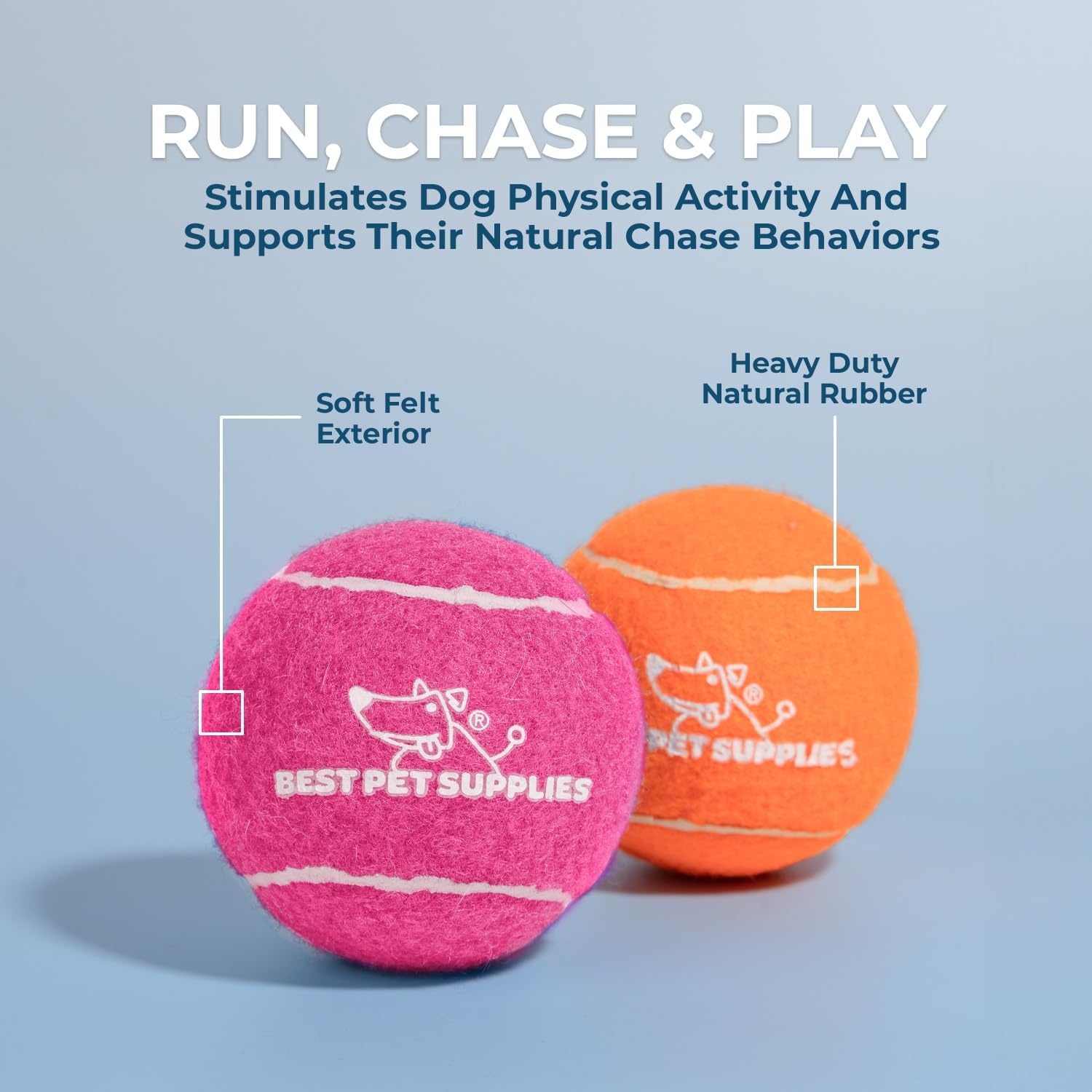 image:imageBest Pet Supplies Interactive Squeaky Dog Chew Toy Ideal Dog Toys for Chewers Small Medium amp Large Dogs and Fetch Lovers Crinkle Duck Blue LargeTennis Assorted Color