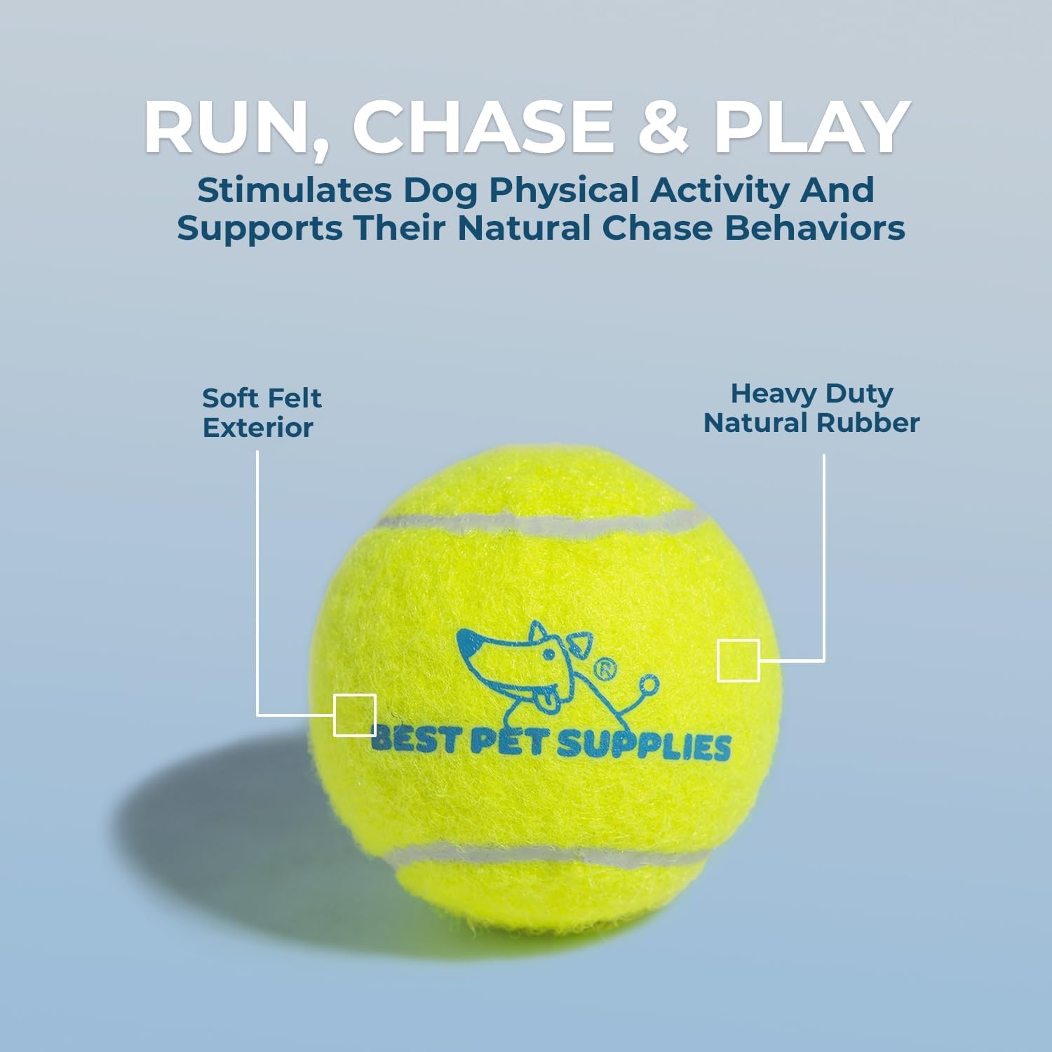 image:imageBest Pet Supplies Interactive Squeaky Dog Chew Toy Ideal Dog Toys for Chewers Small Medium amp Large Dogs and Fetch Lovers Crinkle Duck Blue LargeTennis Yellow