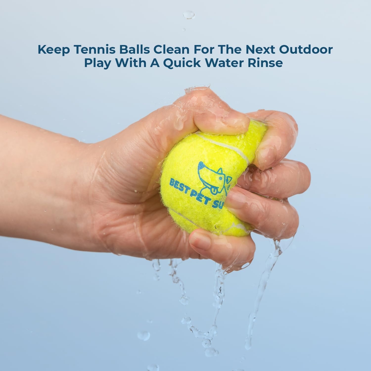 image:imageBest Pet Supplies Interactive Squeaky Dog Chew Toy Ideal Dog Toys for Chewers Small Medium amp Large Dogs and Fetch Lovers Crinkle Duck Blue LargeTennis Yellow