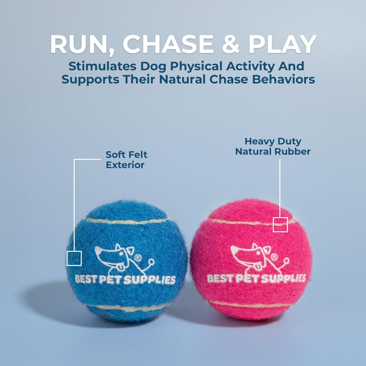 image:imageBest Pet Supplies Interactive Squeaky Dog Chew Toy Ideal Dog Toys for Chewers Small Medium amp Large Dogs and Fetch Lovers Crinkle Duck Blue LargeTennis Assorted Color