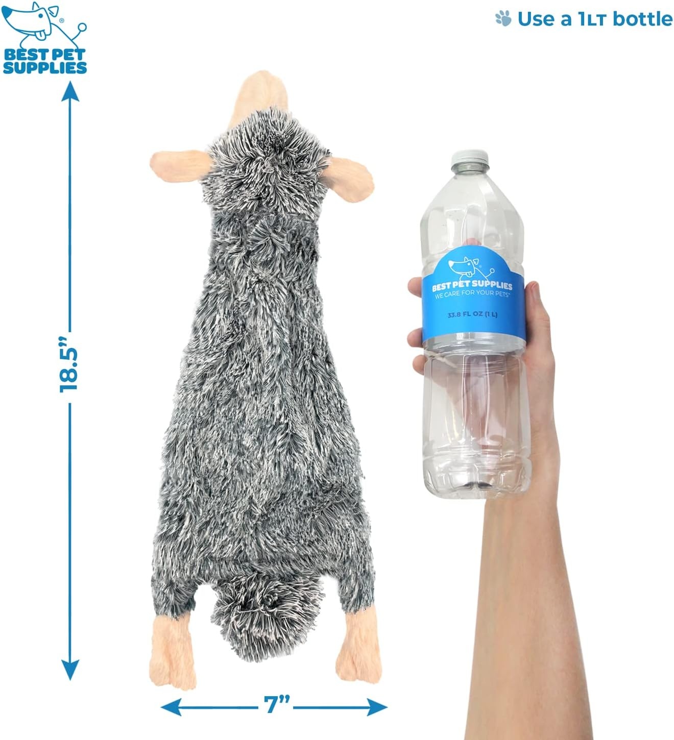image:imageBest Pet Supplies Interactive Squeaky Dog Chew Toy Ideal Dog Toys for Chewers Small Medium amp Large Dogs and Fetch Lovers Crinkle Duck Blue LargeVarious StyleColor