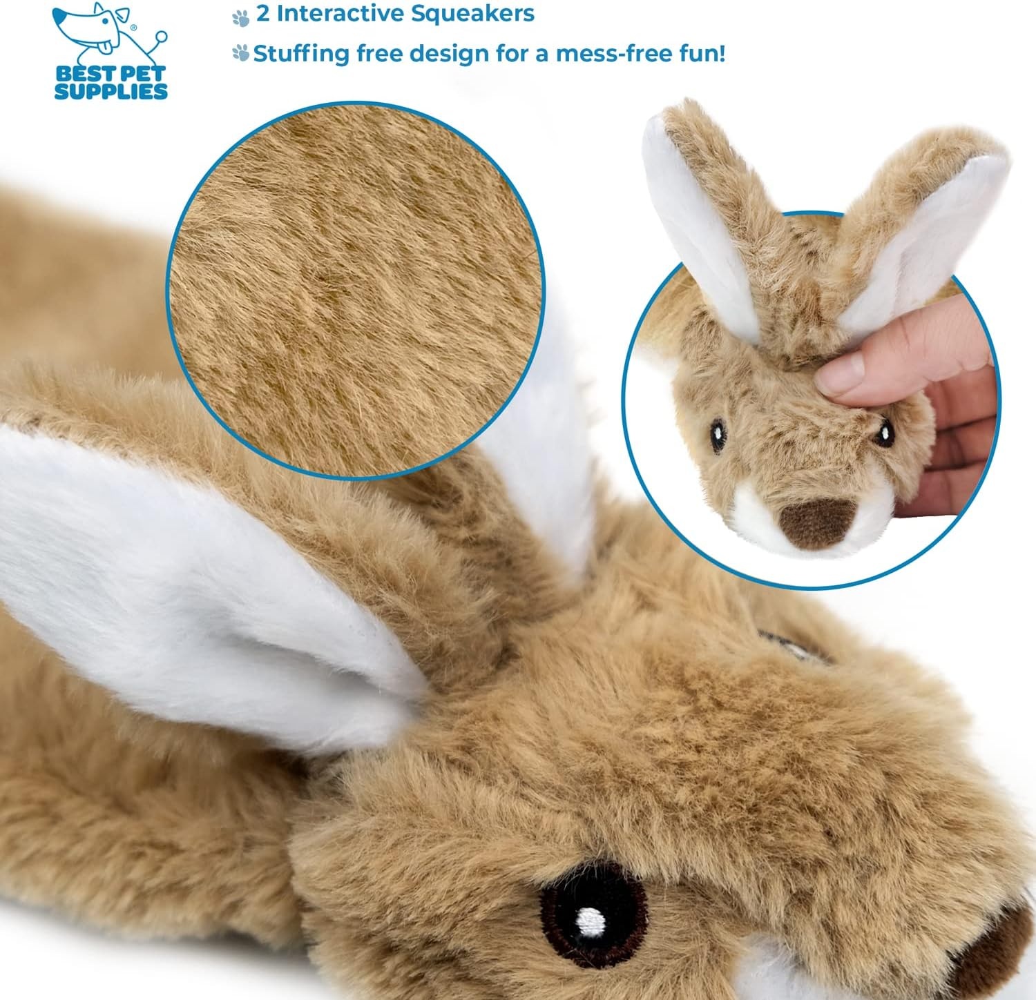 image:imageBest Pet Supplies Interactive Squeaky Dog Chew Toy Ideal Dog Toys for Chewers Small Medium amp Large Dogs and Fetch Lovers Crinkle Duck Blue LargeVarious StyleColor