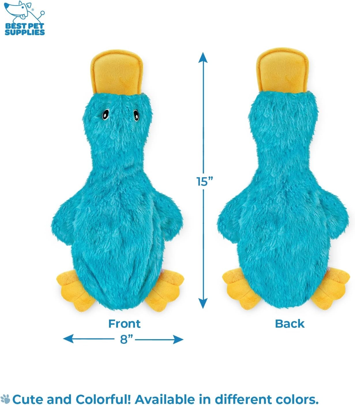 image:imageBest Pet Supplies Interactive Squeaky Dog Chew Toy Ideal Dog Toys for Chewers Small Medium amp Large Dogs and Fetch Lovers Crinkle Duck Blue LargeaCrinkle Duck Turquoise