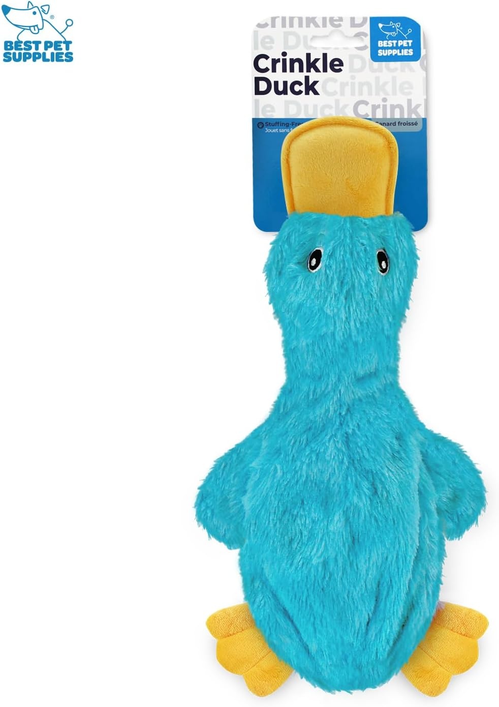 image:imageBest Pet Supplies Interactive Squeaky Dog Chew Toy Ideal Dog Toys for Chewers Small Medium amp Large Dogs and Fetch Lovers Crinkle Duck Blue LargeaCrinkle Duck Turquoise