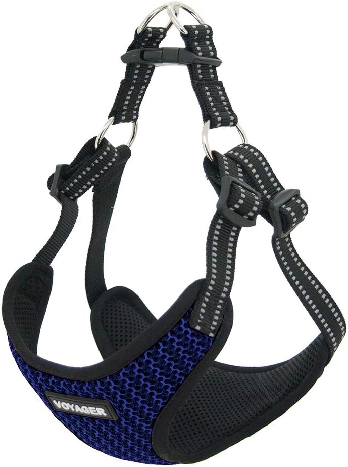 image:imageBest Pet Supplies Voyager Adjustable Stepin Flex Breathable Mesh Dog Harness for Small Medium Large Dogs Leash Set Army Base SHarness Baby Blue