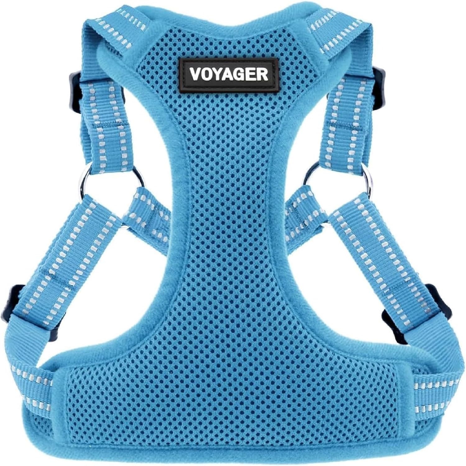 image:imageBest Pet Supplies Voyager Adjustable Stepin Flex Breathable Mesh Dog Harness for Small Medium Large Dogs Leash Set Army Base SHarness Baby Blue