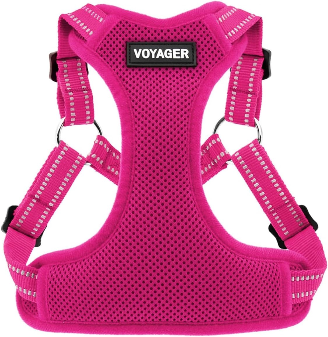 image:imageBest Pet Supplies Voyager Adjustable Stepin Flex Breathable Mesh Dog Harness for Small Medium Large Dogs Leash Set Army Base SHarness Fuchsia