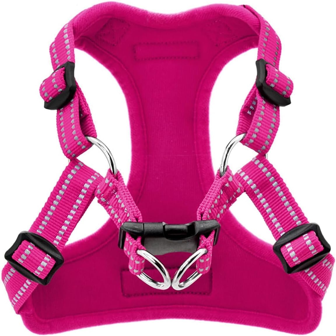 image:imageBest Pet Supplies Voyager Adjustable Stepin Flex Breathable Mesh Dog Harness for Small Medium Large Dogs Leash Set Army Base SHarness Fuchsia