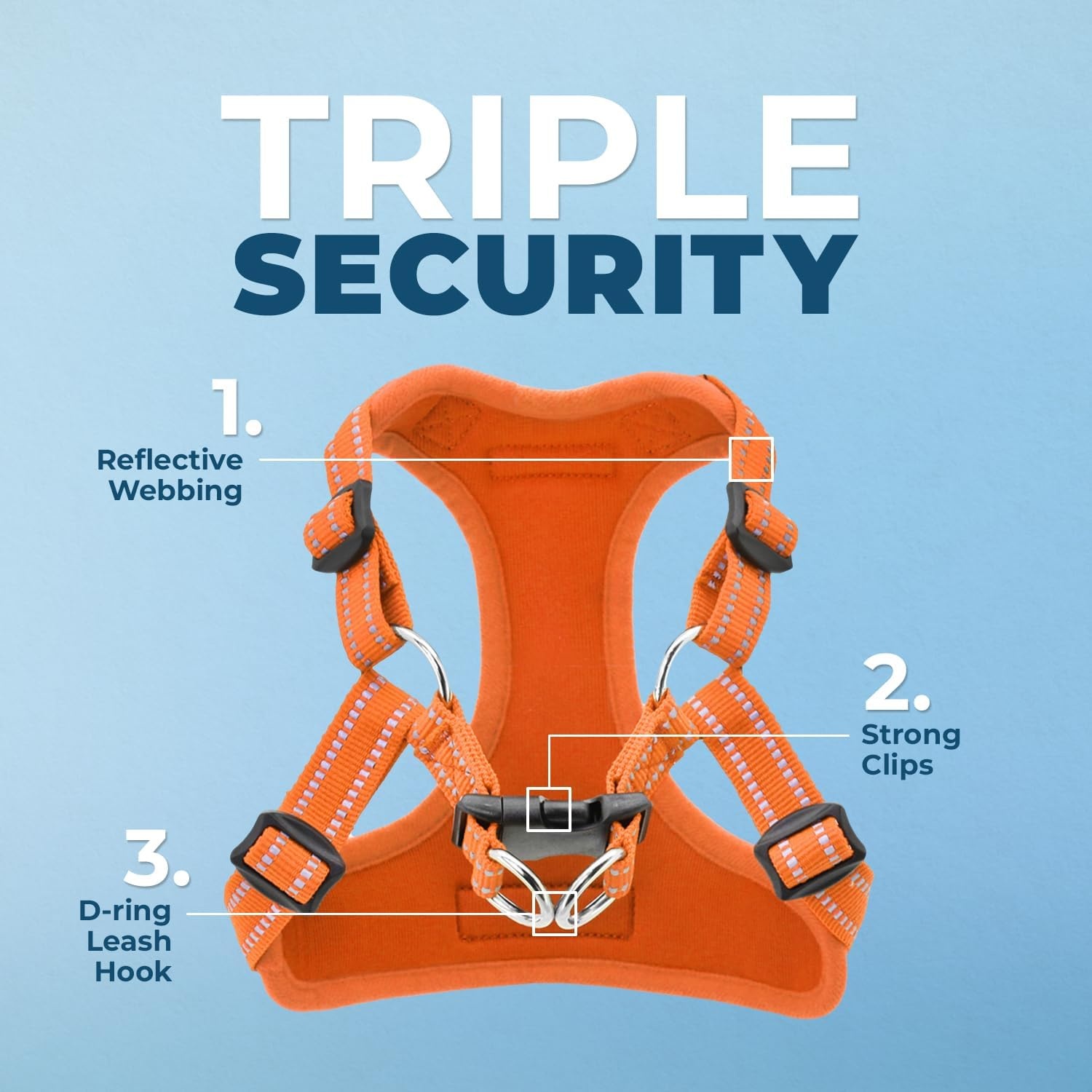 image:imageBest Pet Supplies Voyager Adjustable Stepin Flex Breathable Mesh Dog Harness for Small Medium Large Dogs Leash Set Army Base SHarness Leash Set Orange