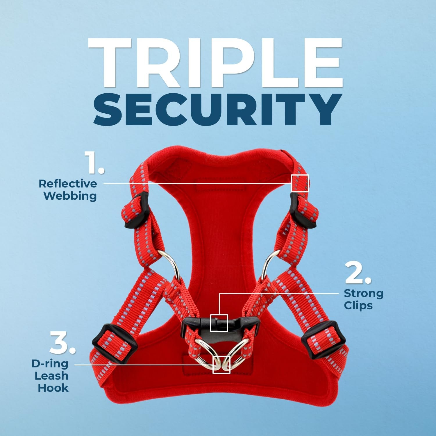 image:imageBest Pet Supplies Voyager Adjustable Stepin Flex Breathable Mesh Dog Harness for Small Medium Large Dogs Leash Set Army Base SHarness Leash Set Red