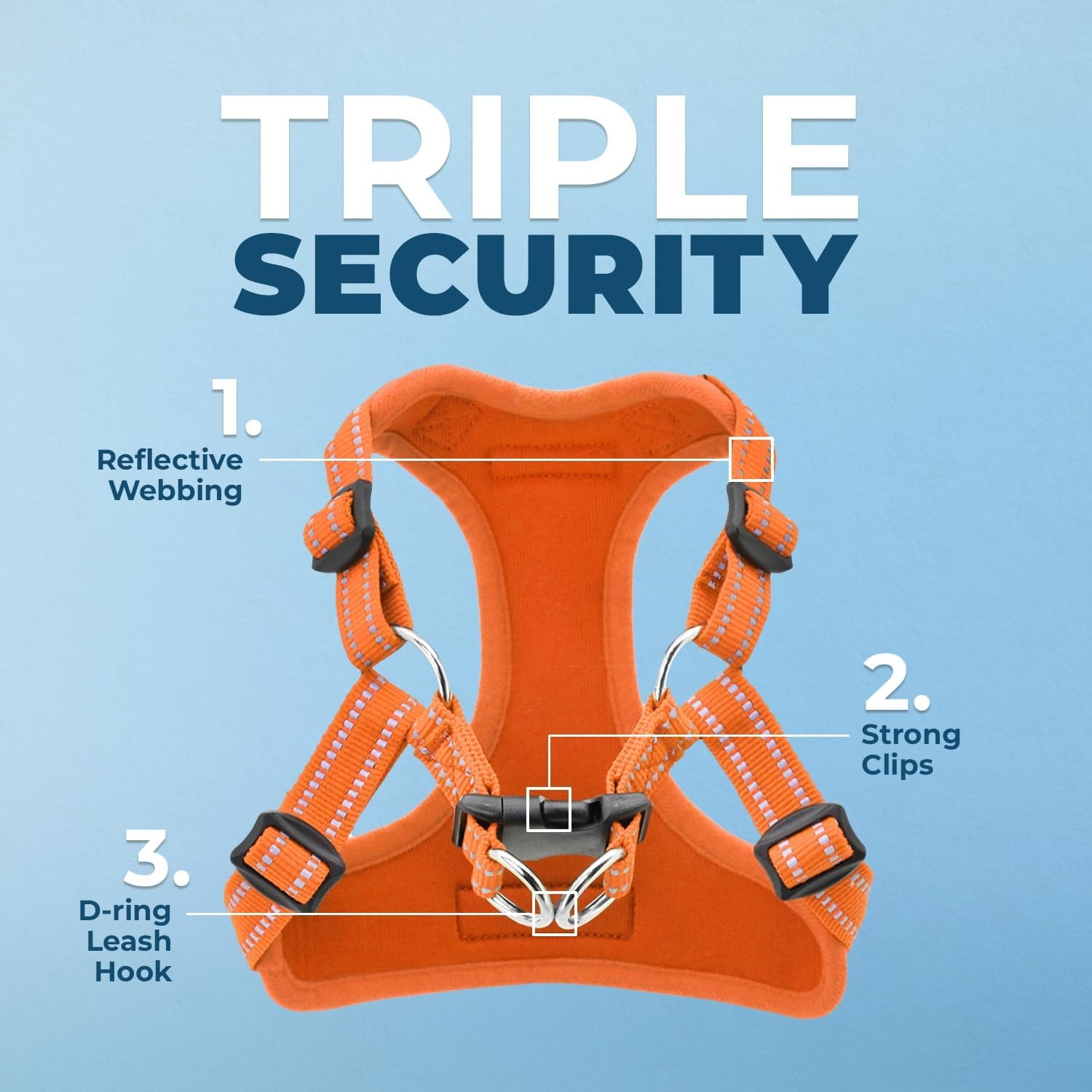 image:imageBest Pet Supplies Voyager Adjustable Stepin Flex Breathable Mesh Dog Harness for Small Medium Large Dogs Leash Set Army Base SHarness Orange