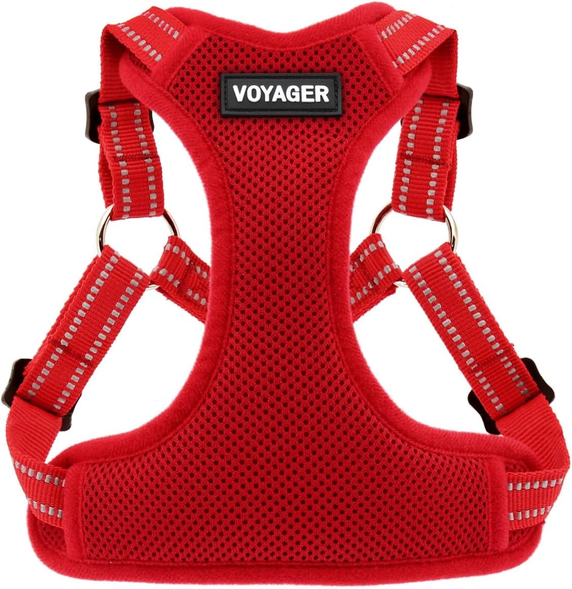 image:imageBest Pet Supplies Voyager Adjustable Stepin Flex Breathable Mesh Dog Harness for Small Medium Large Dogs Leash Set Army Base SHarness Red